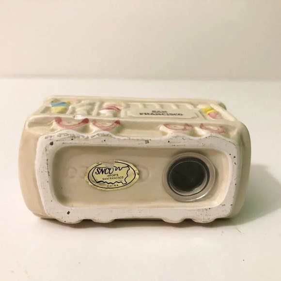 Vintage SNCO  Imports San Francisco Trolley Car Salt And Pepper Shakers - Picture 15 of 16